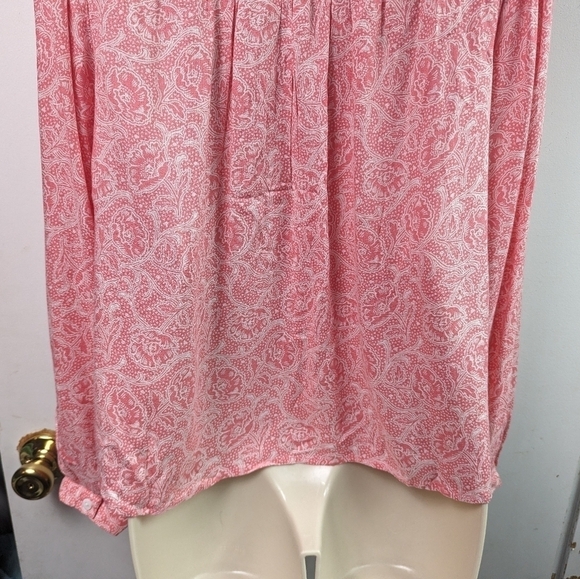 Lucky Brand Printed Button Down Pintuck Top Sz XS - Picture 9 of 10